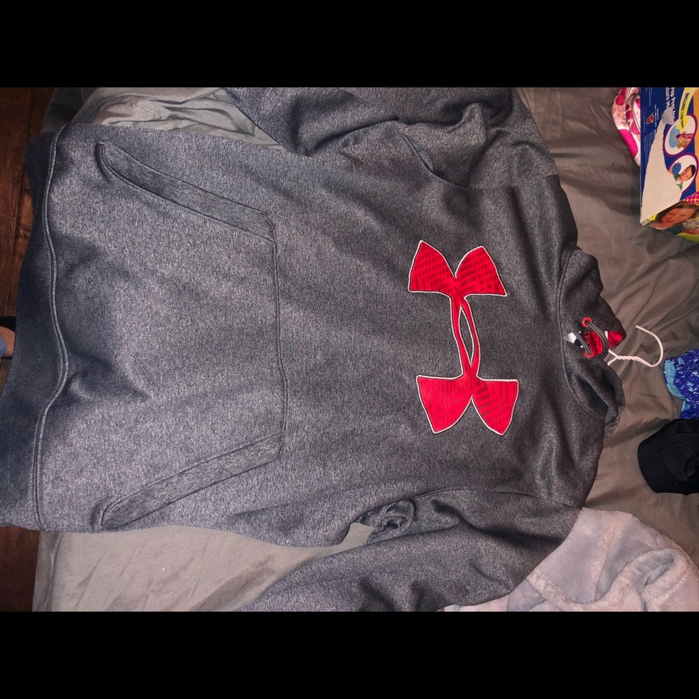 Grey under armour hoodie